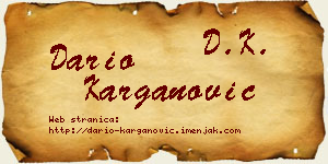 Dario Karganović vizit kartica
